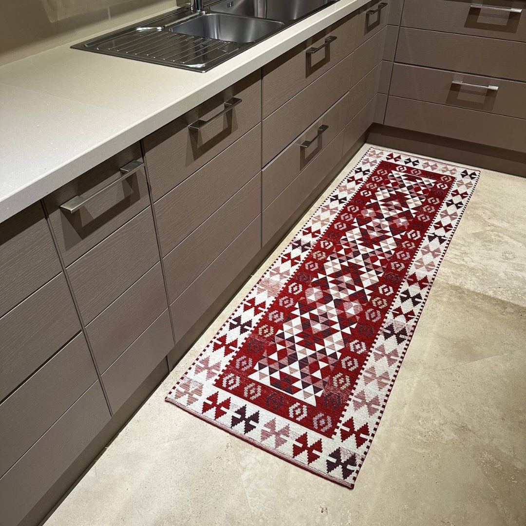 Tappeto Arredo Kilim Rosso