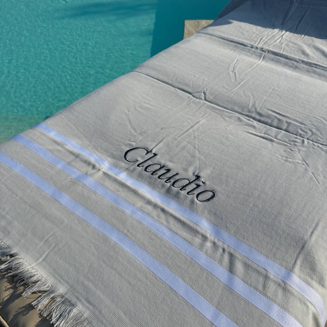 Telo Mare Cassy Con Nome o Iniziale Personalizzato