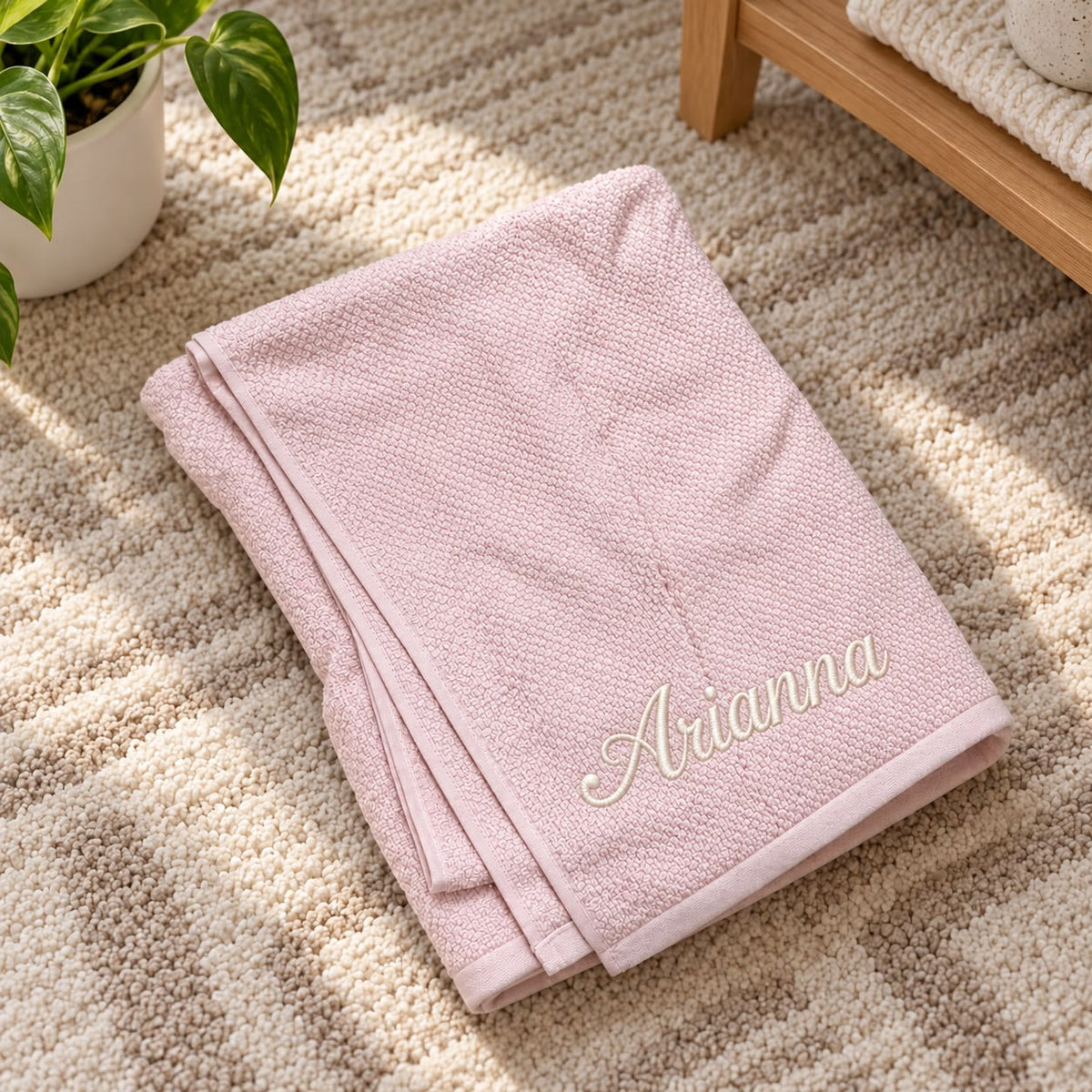 Telo Bagno Pop Corn Con Nome O Iniziale Personalizzata