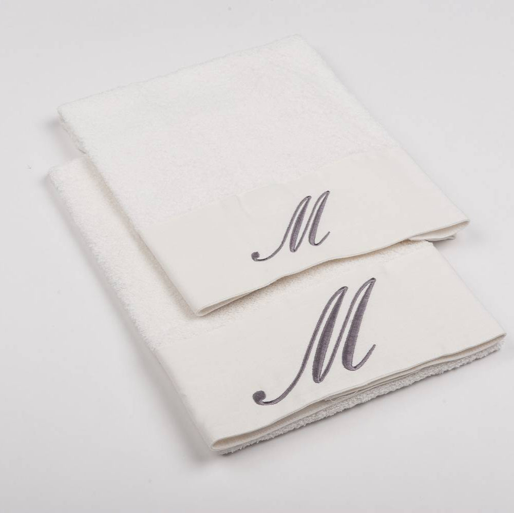 Asciugamani Cifre Grigie
