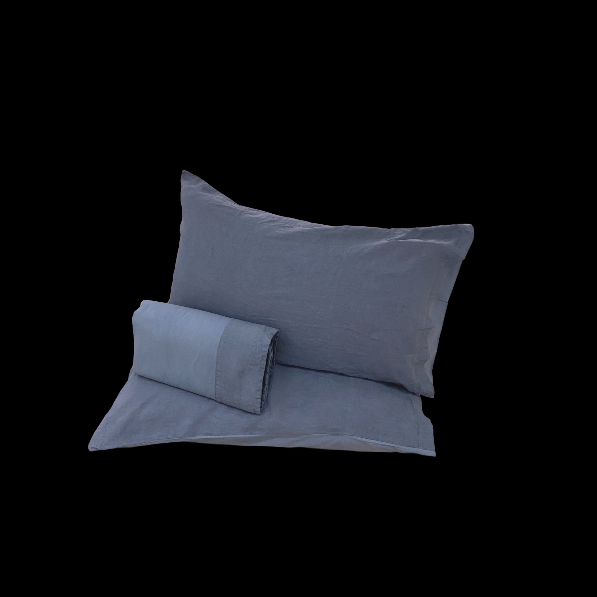 Completo Lenzuola Lino E Cotone Stone Washed-No Stiro