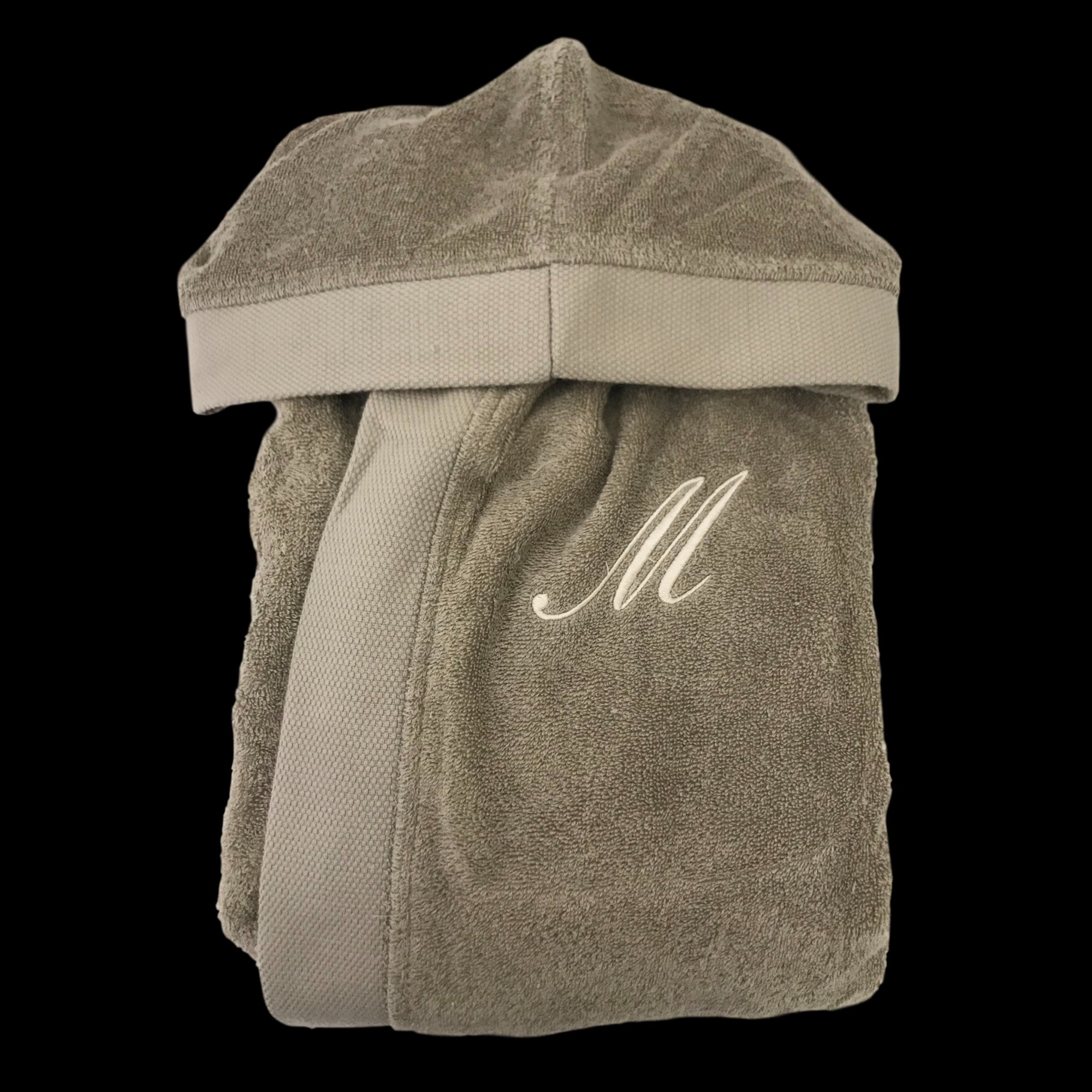 Accappatoio Unisex In Spugna Joly TORTORA Con Iniziale Personalizzata