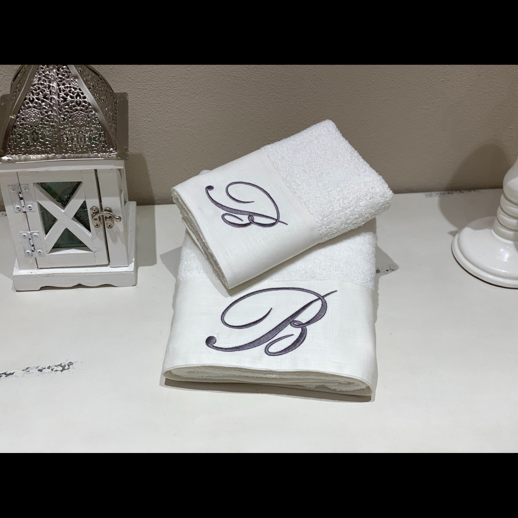 Asciugamani Cifre Grigie