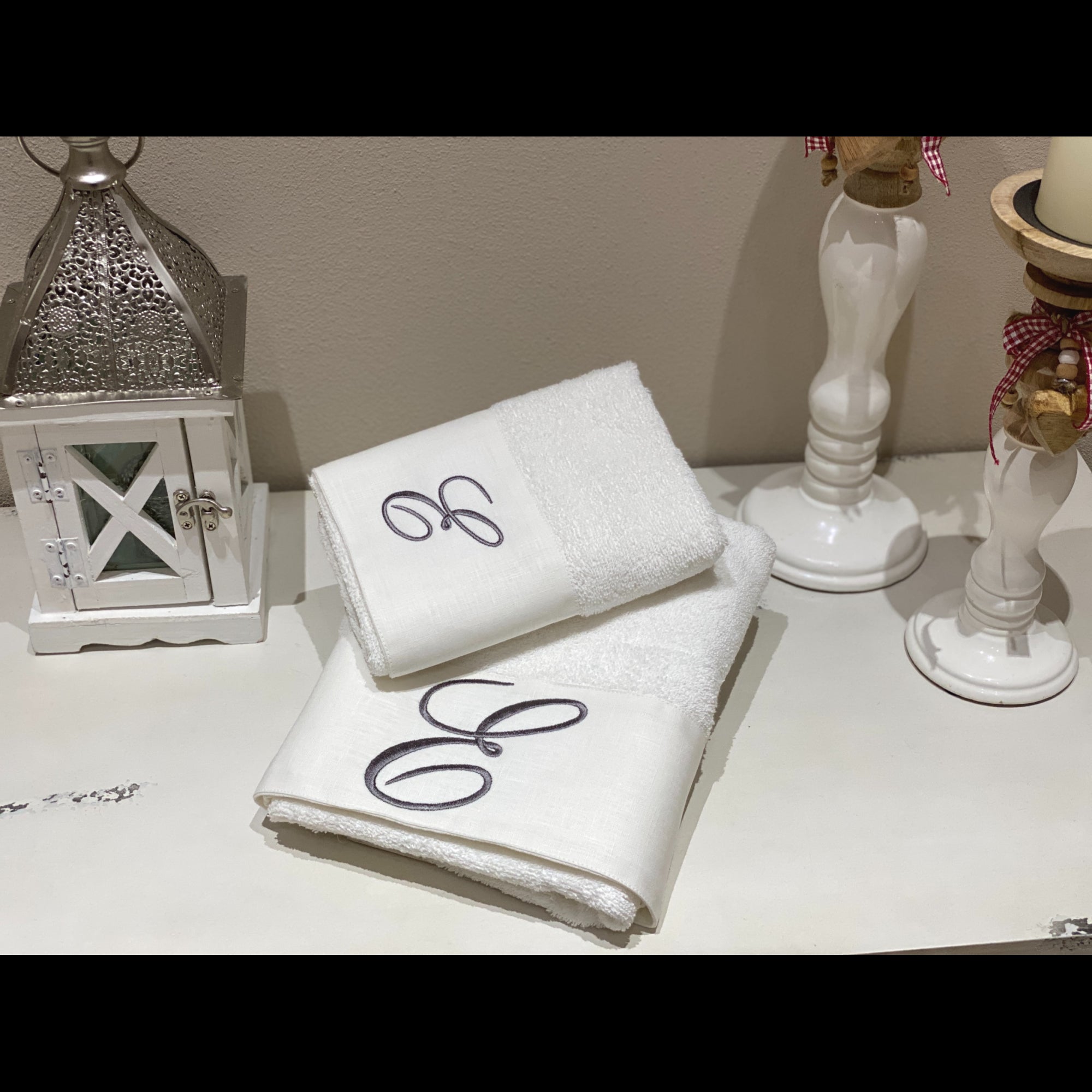 Asciugamani Cifre Grigie