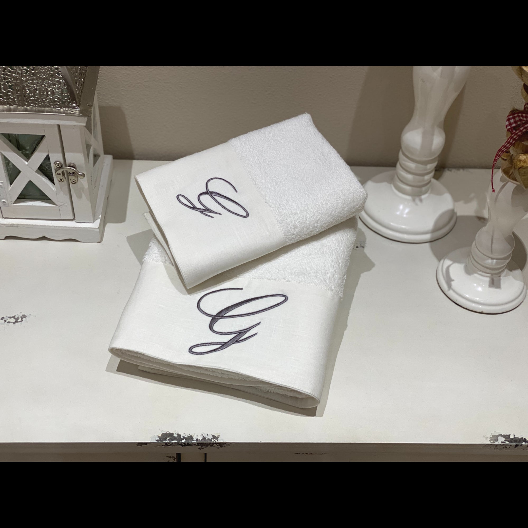 Asciugamani Cifre Grigie