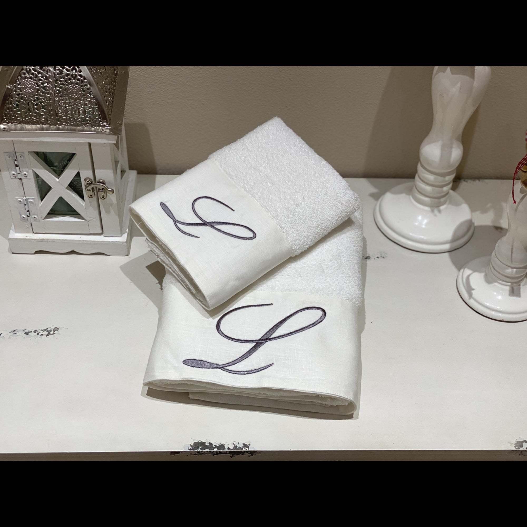 Asciugamani Cifre Grigie