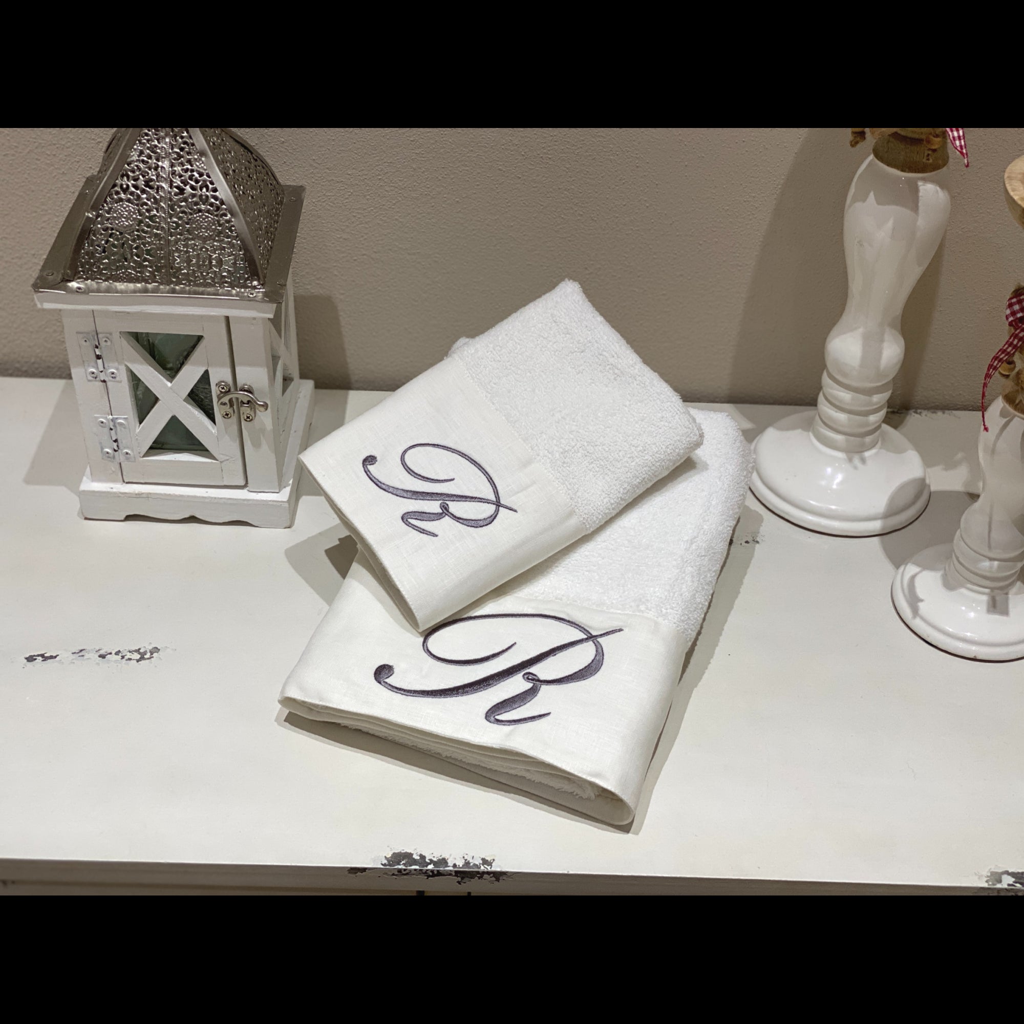 Asciugamani Cifre Grigie