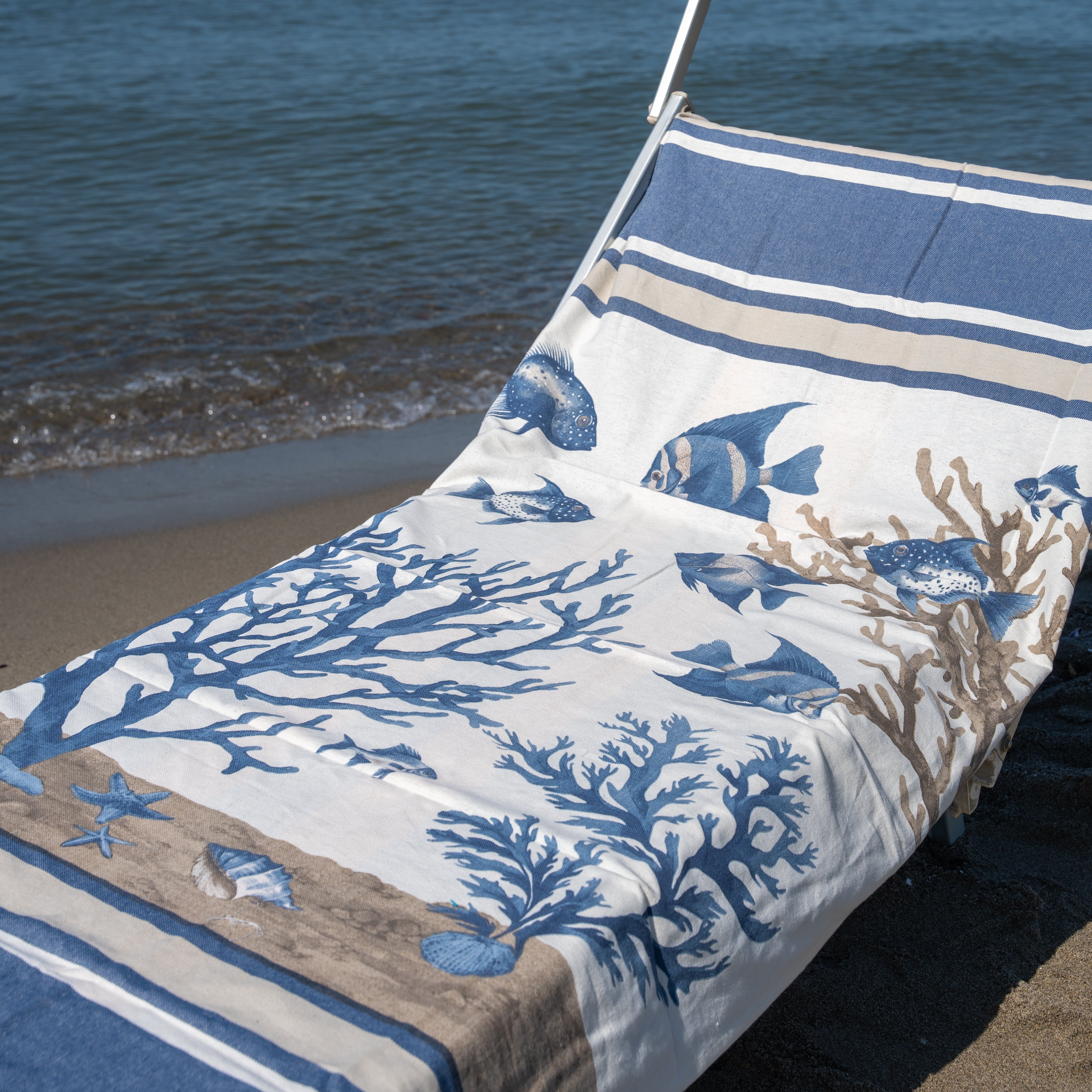 Telo Mare Fouta Corallo BLU