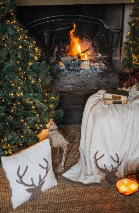 Plaid Blanc Mariclò con Cuscino Coordinato – Renna