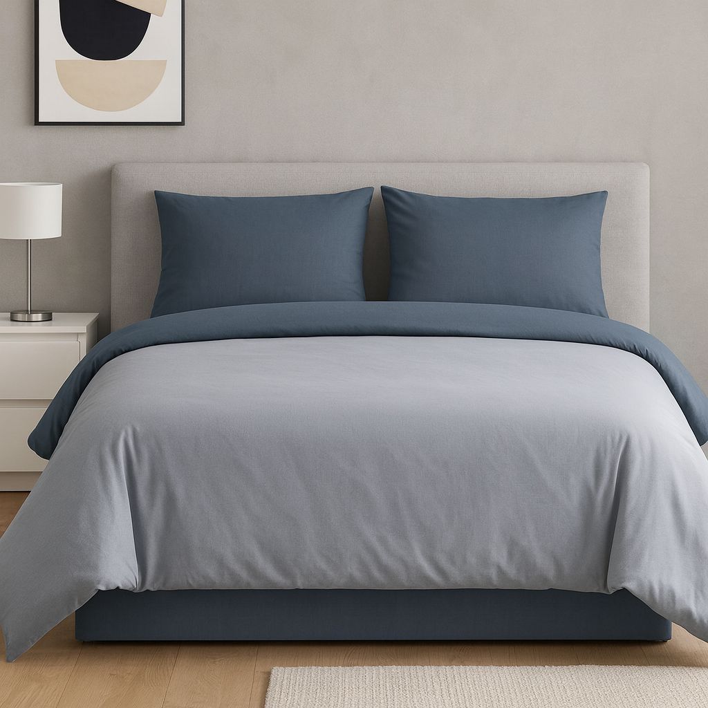 Parure Copripiumino Mano Pesca No Stiro Bicolor