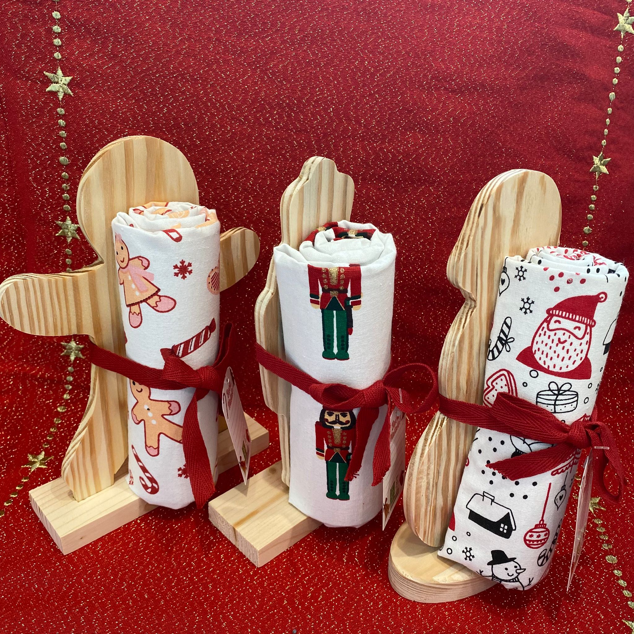 Strofinaccio + decorazione in legno