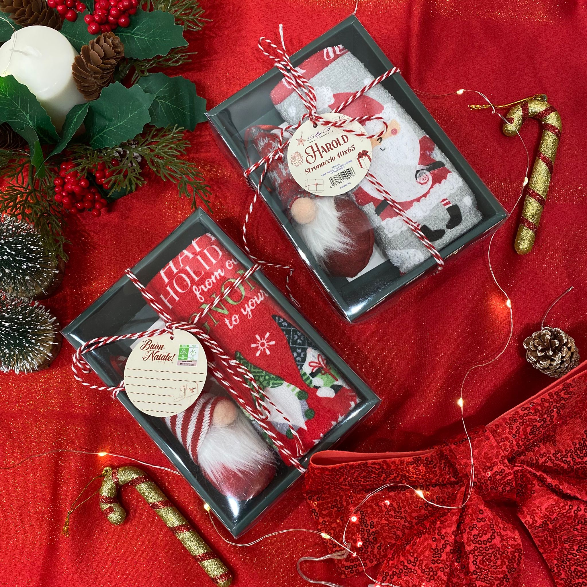 Confezione regalo gnomo + strofinaccio Harold