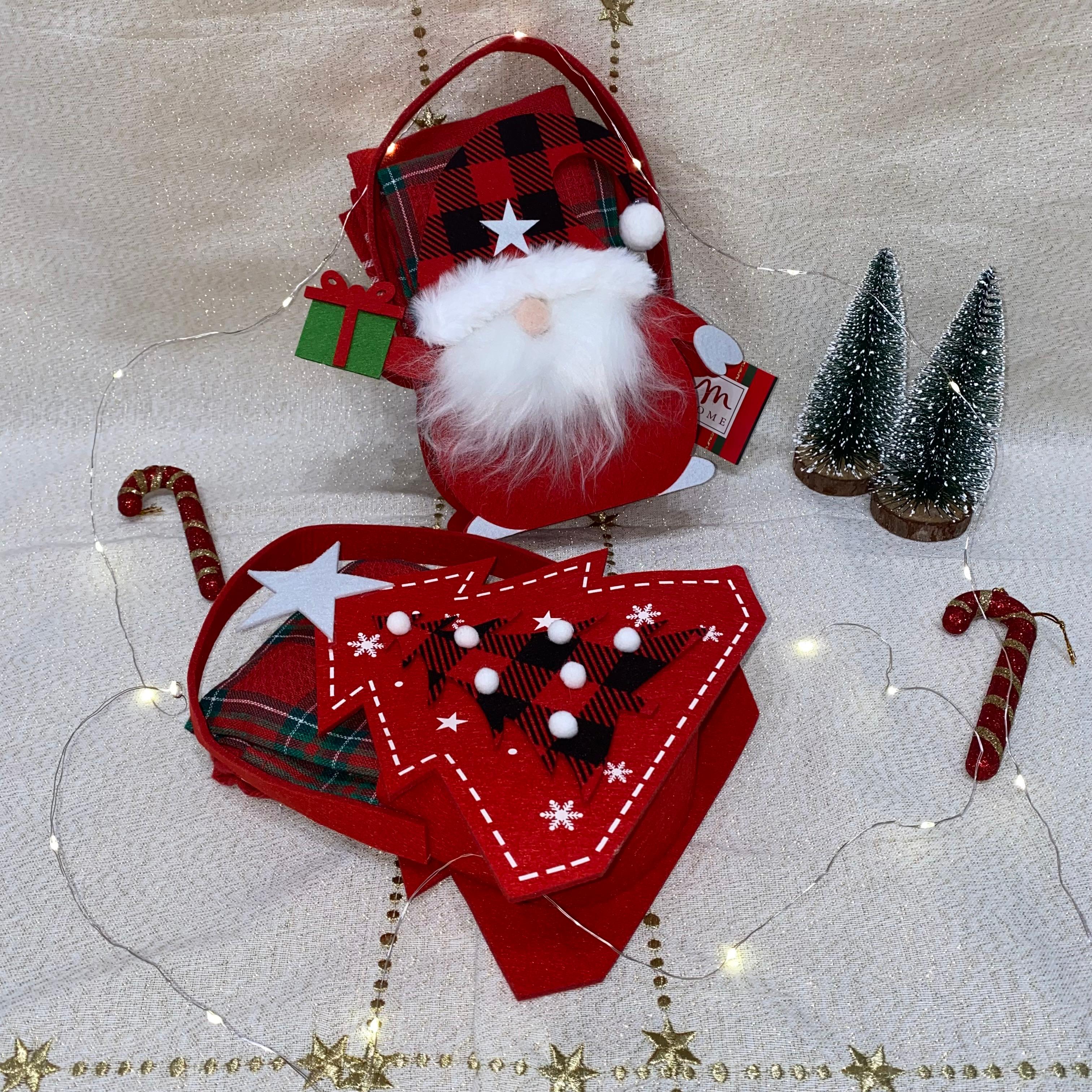 Borsetta in pannolenci con 2 canovacci