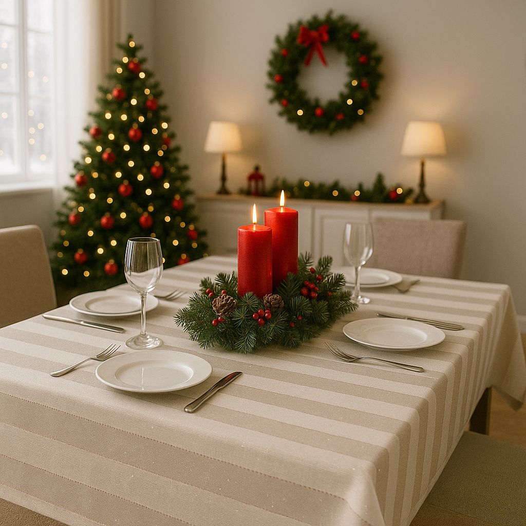 Tovaglia A righe Brillantinosa