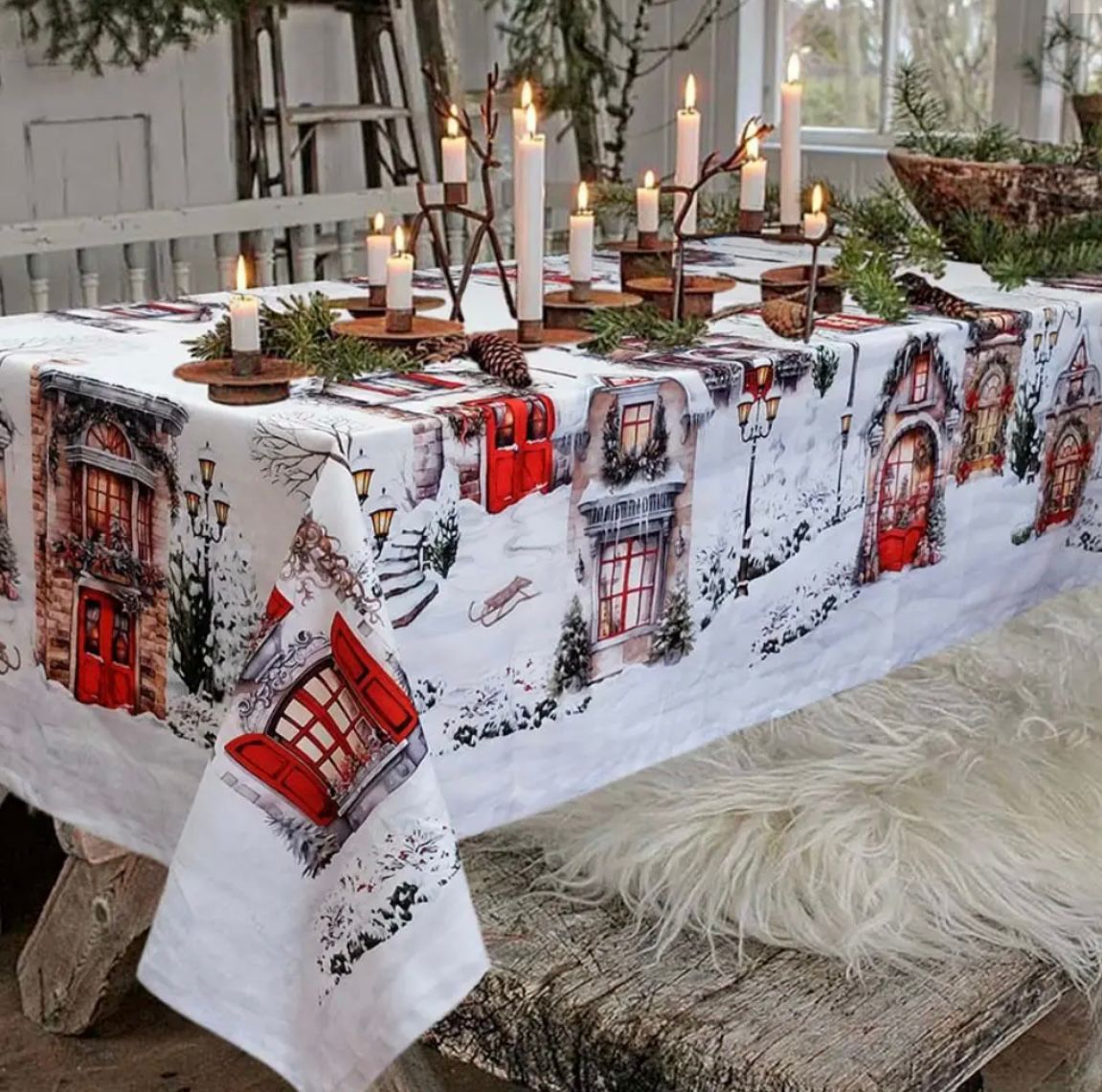 Tovaglia Natale Villaggio