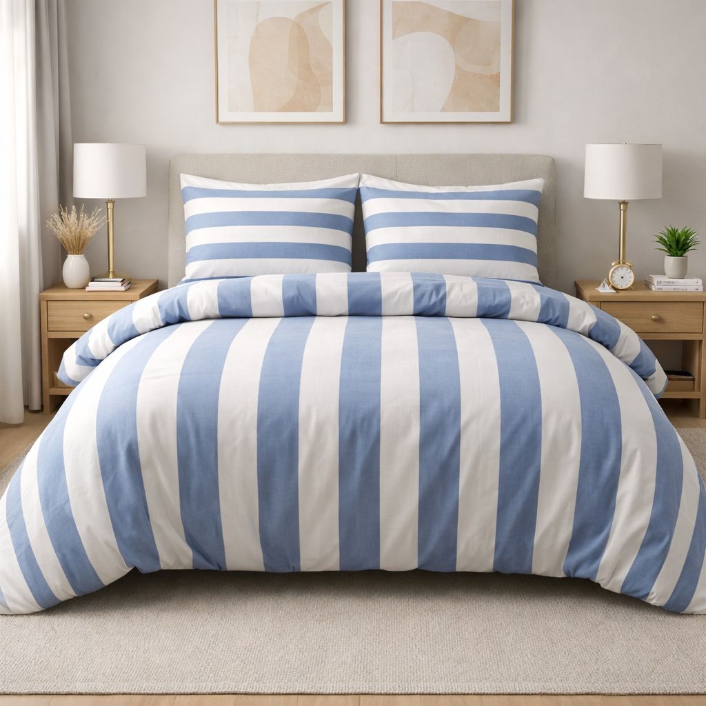 Parure copripiumino in percalle Riviera Azzurra