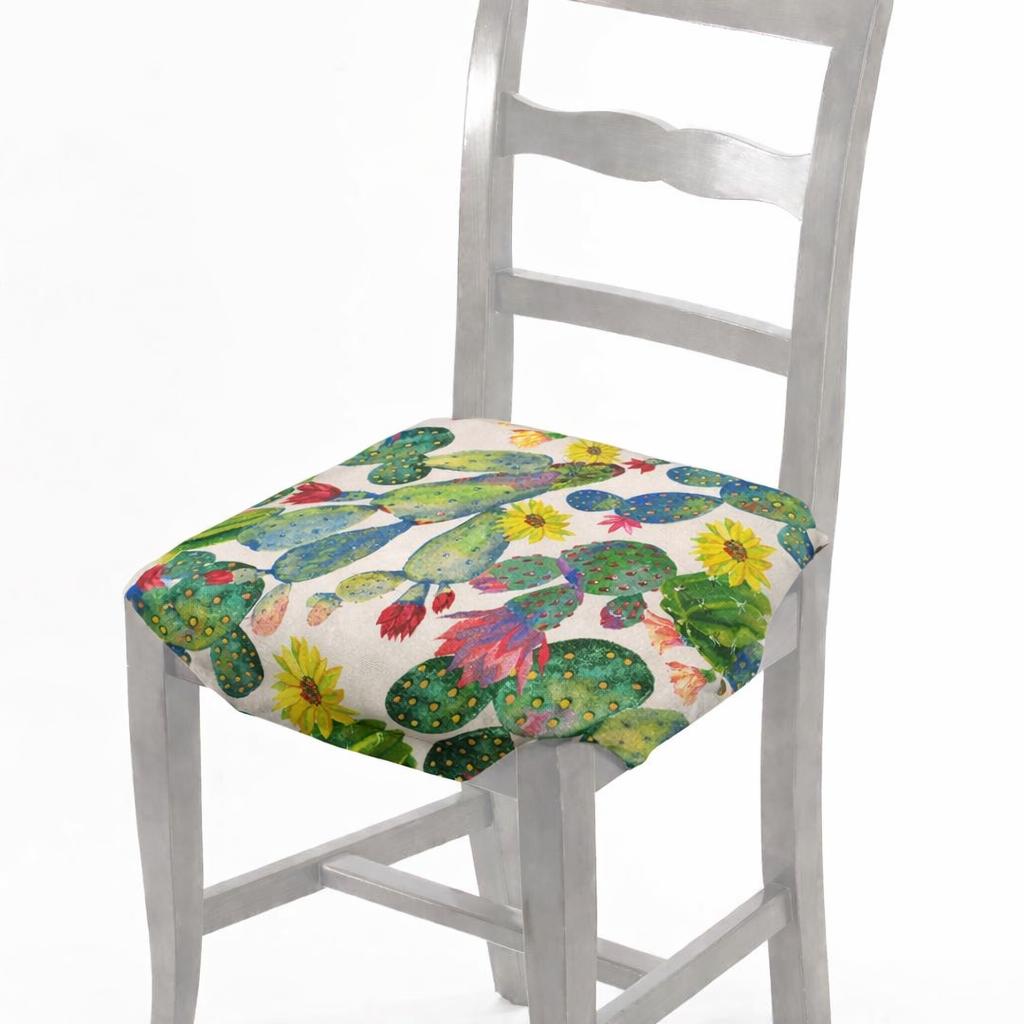 Cuscino da Sedia sfoderabile con alette Cactus