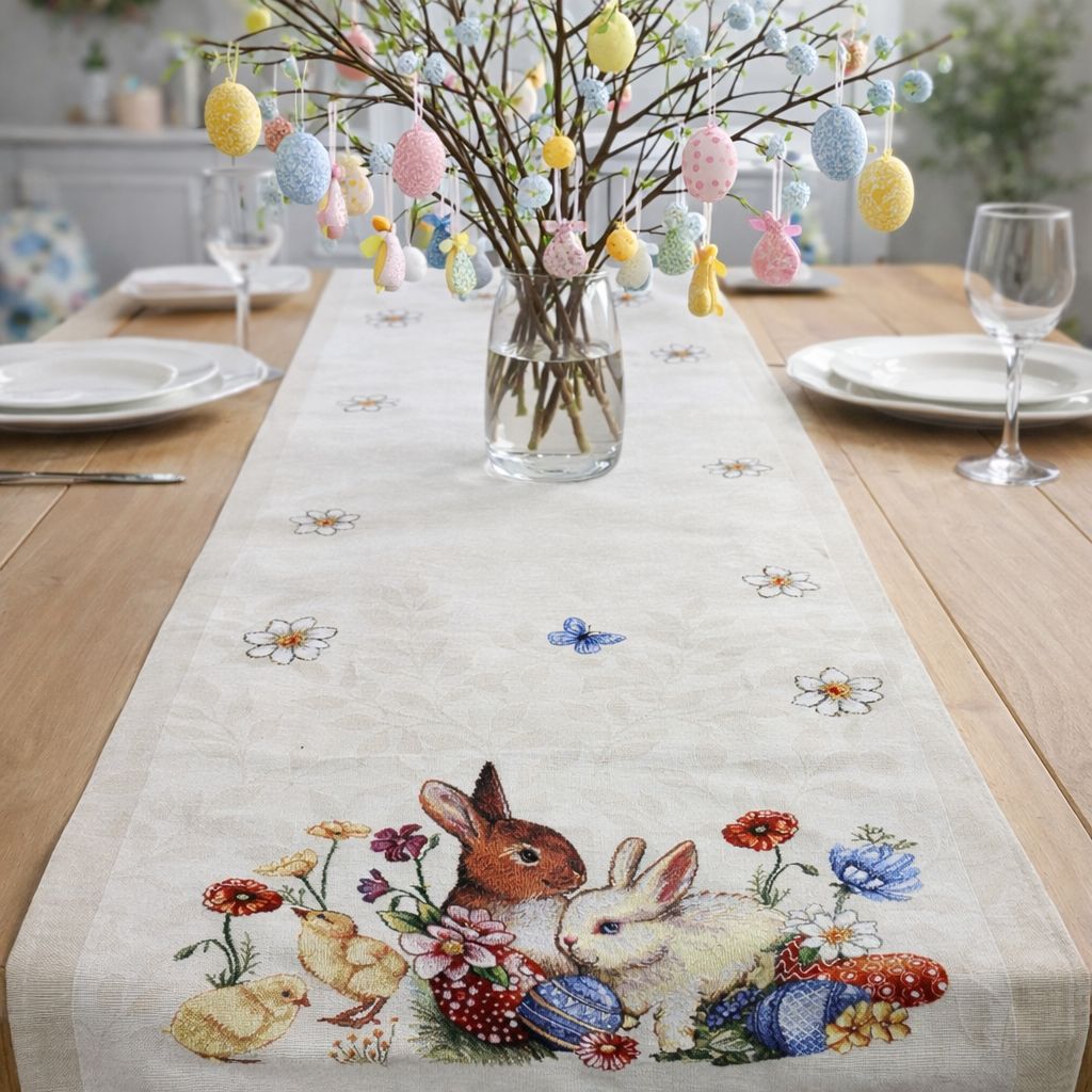 Runner Gobelin 45x140 coniglietti e pulcini