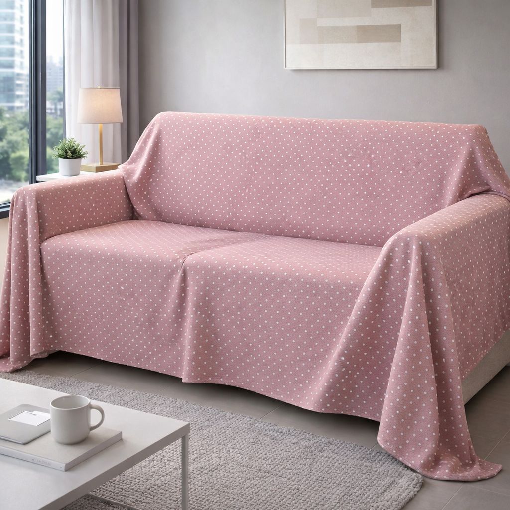 Telo arredo-Gran foulard pois rosa