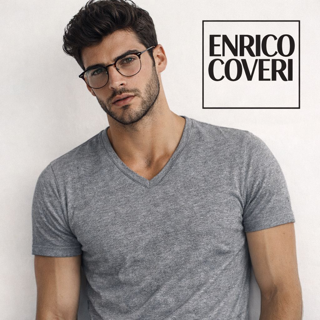 T-shirt mezza manica scollo V ET1001 Enrico Coveri