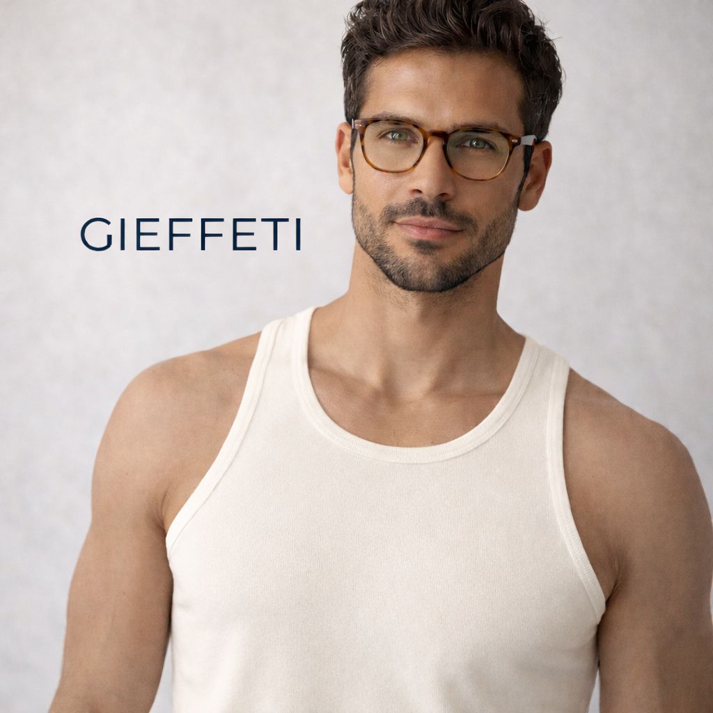 Canotta spalla larga girocollo Lana/cotone 42000 Cieffeti