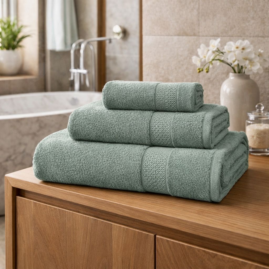 Set 3 Pezzi spugna Telo+ Viso+ Ospite