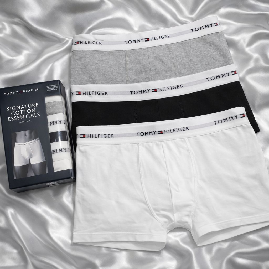 Tris Boxer Tommy Hilfiger Bianco/nero/grigio