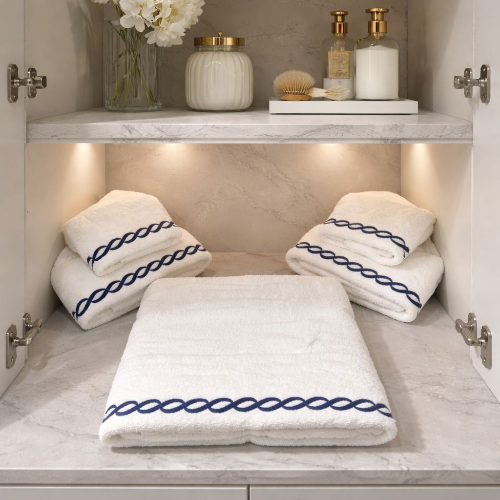 Set 5 pezzi con ricamo Pratesi