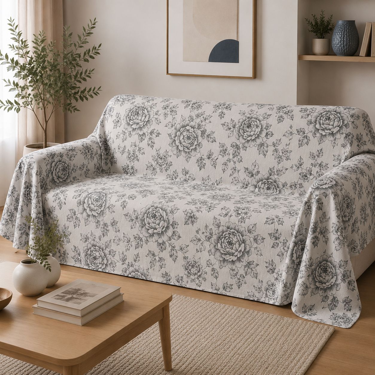 Telo arredo-Gran foulard Peonia