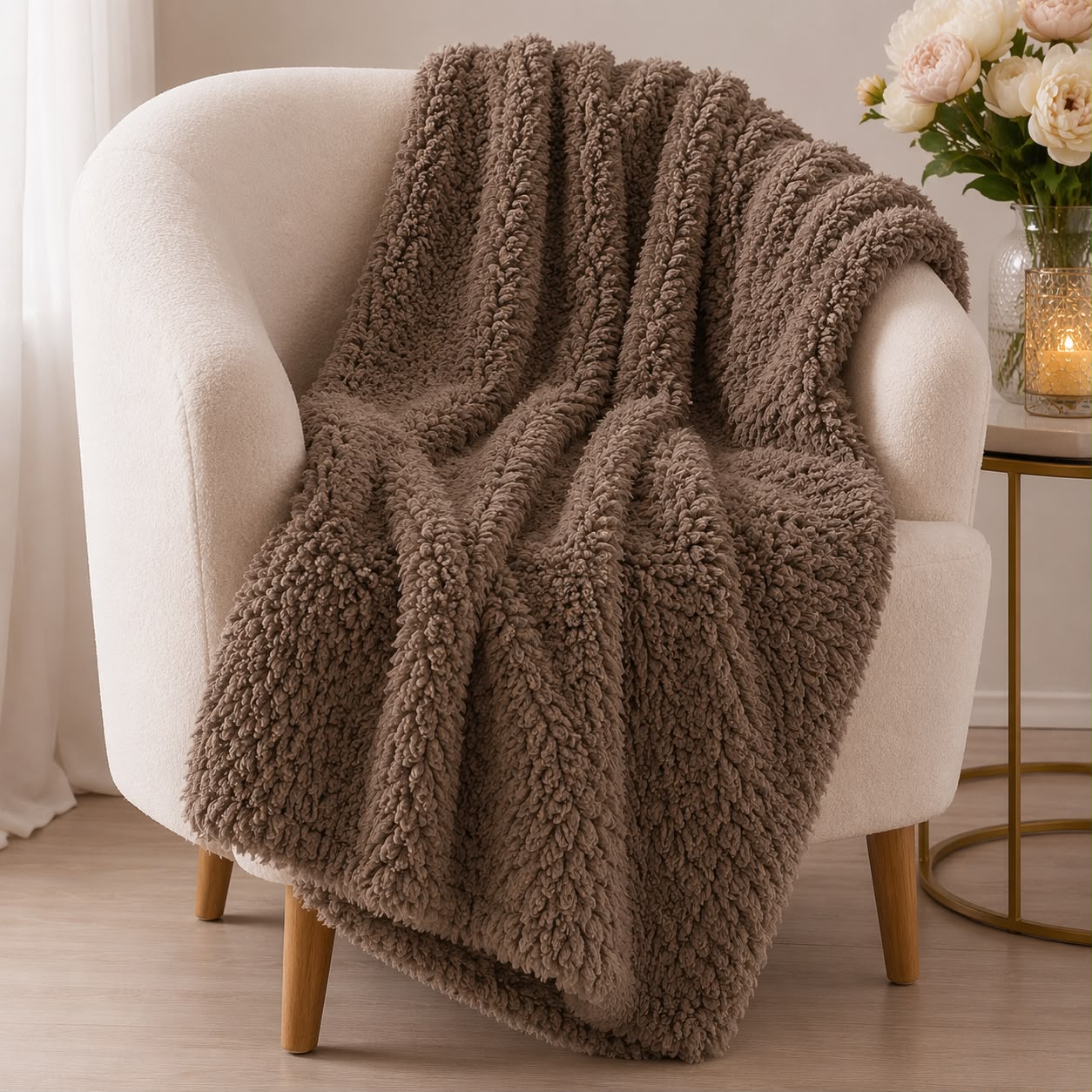 Plaid con sherpa Blanc Mariclo'