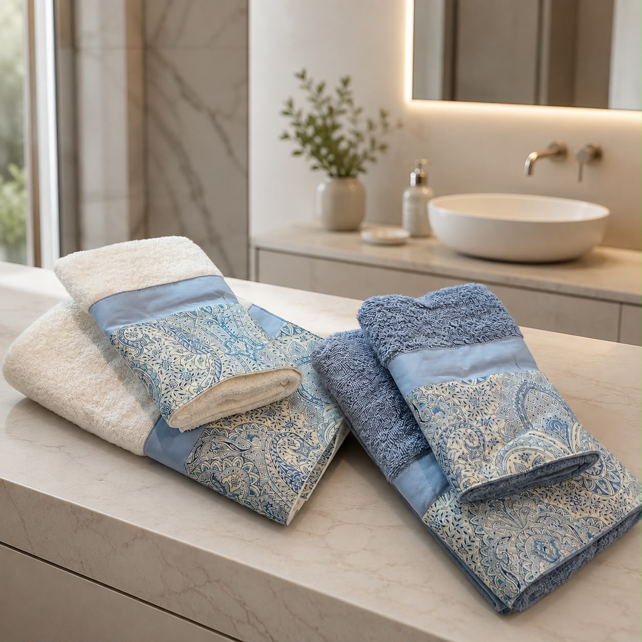 asciugamani 2+2 Viso e Ospite Cashmere