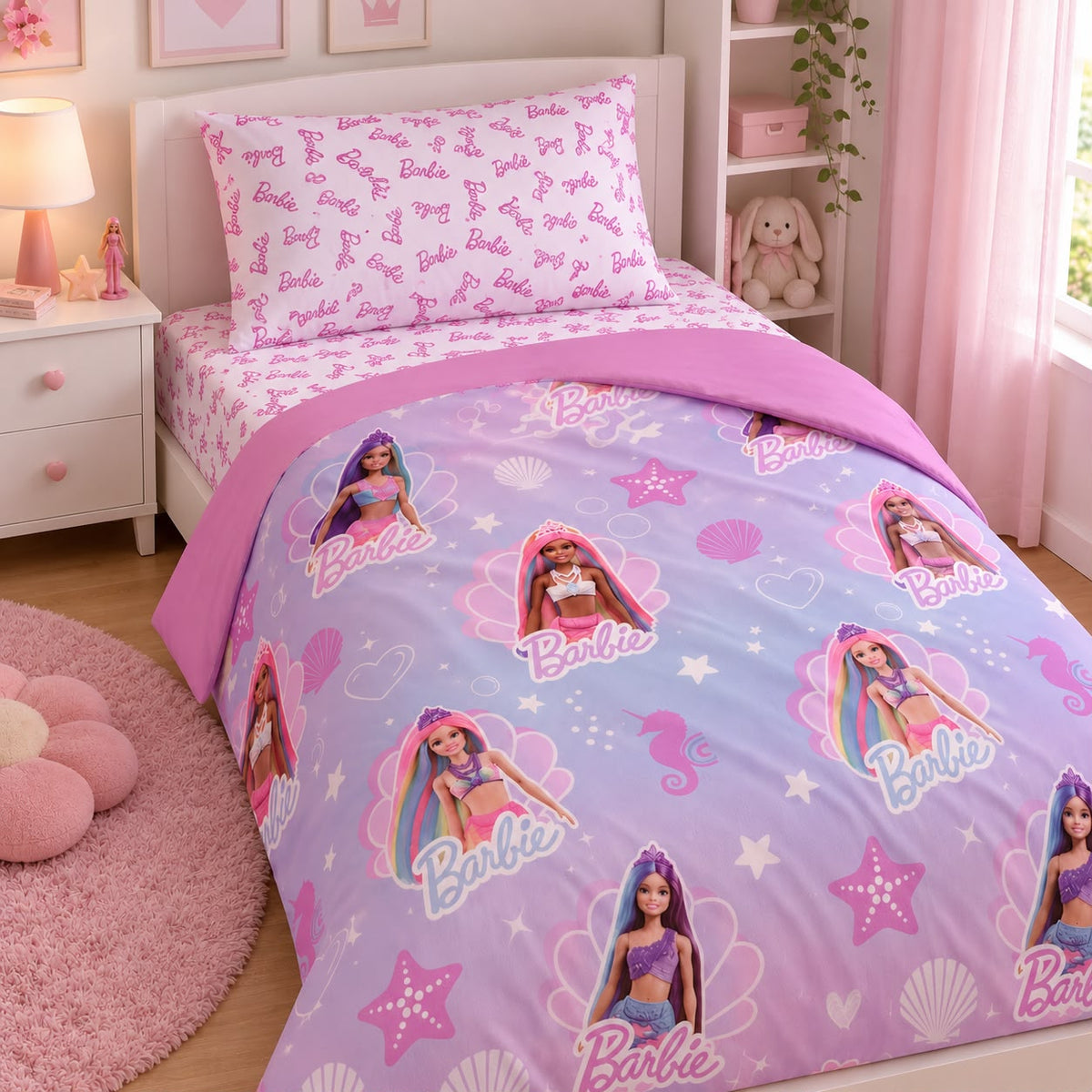 Completo lenzuola Disney Barbie