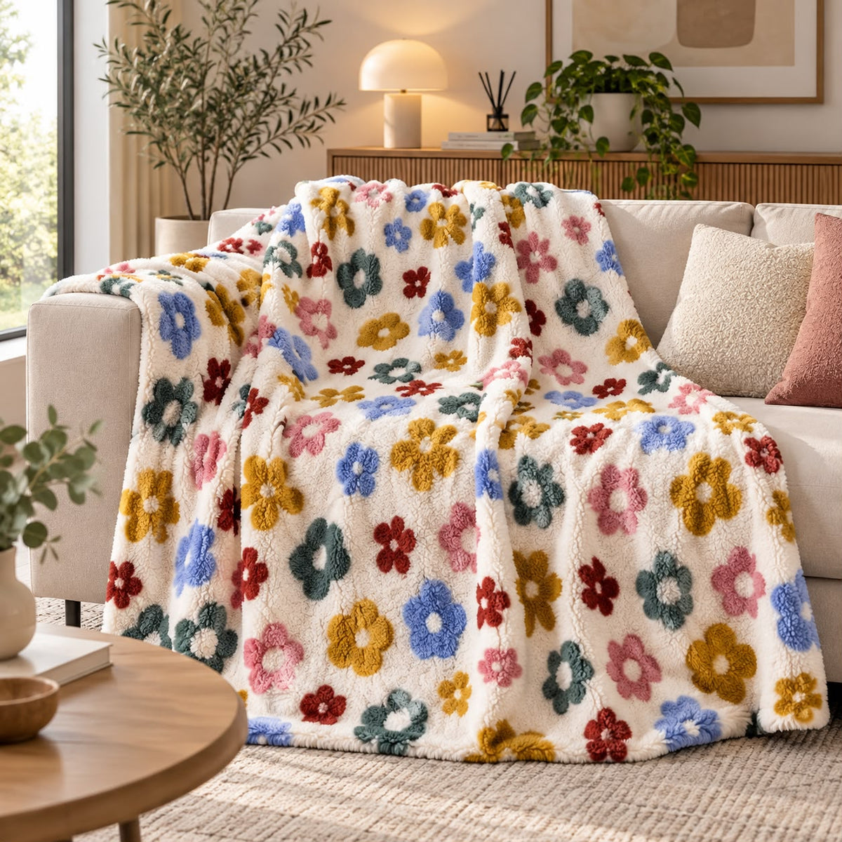 Plaid con sherpa Blumen s & g home