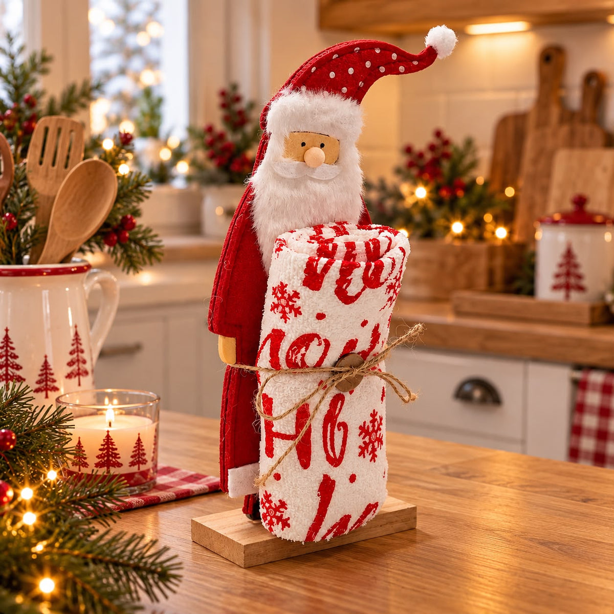 Set 1 canovaccio con decoro Natale Blanc Mariclo' Babbo Natale