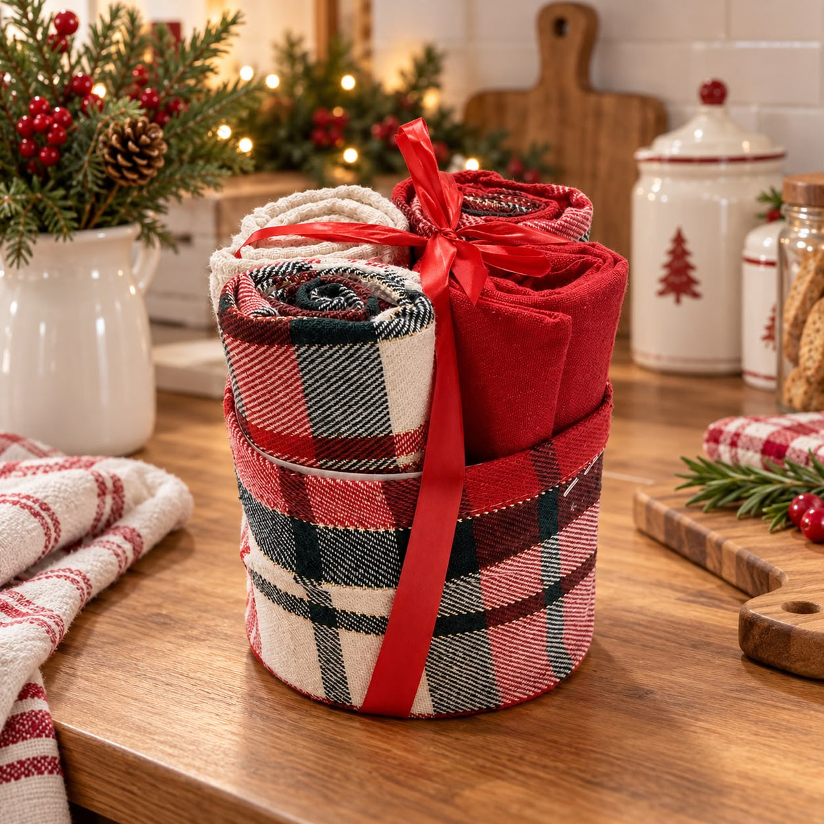 Set 4 strofinacci e cestino