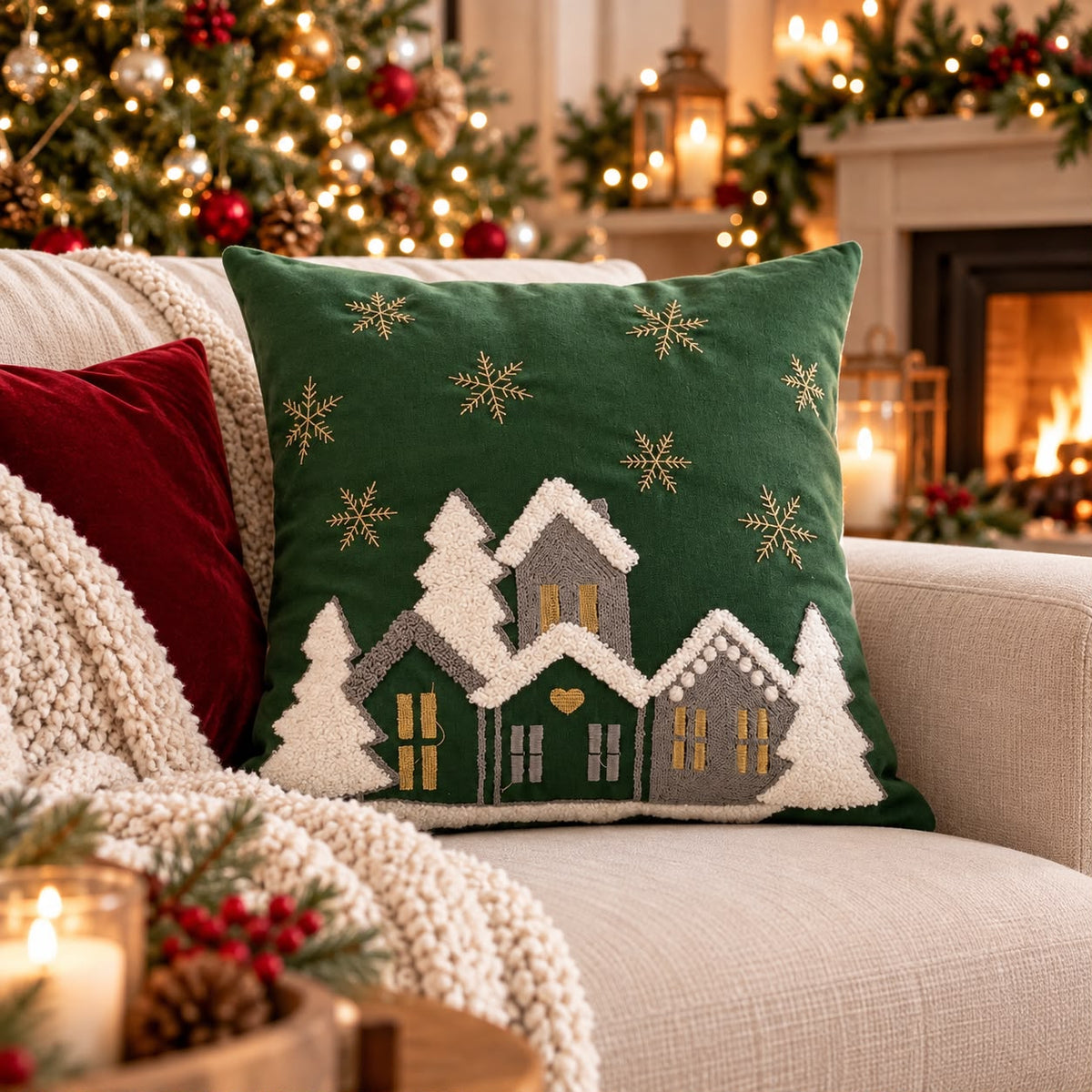 Cuscino Meid Paesaggio Natale