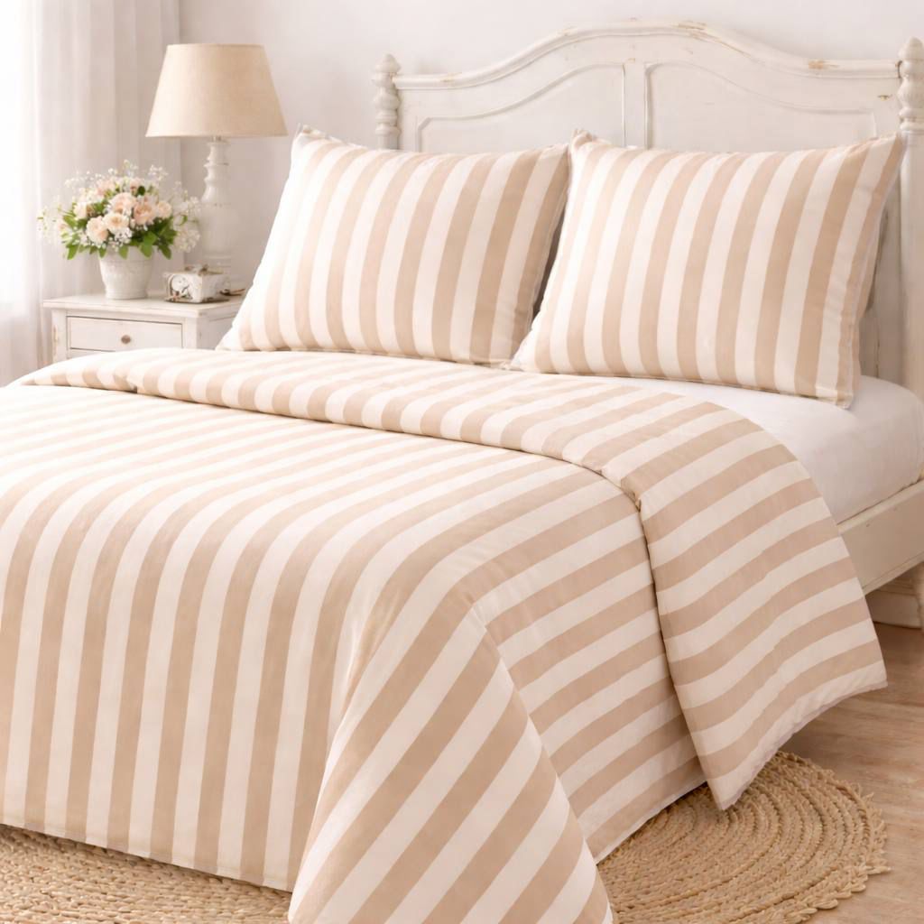 Completo lenzuolo in percalle Tinto filo Rigona