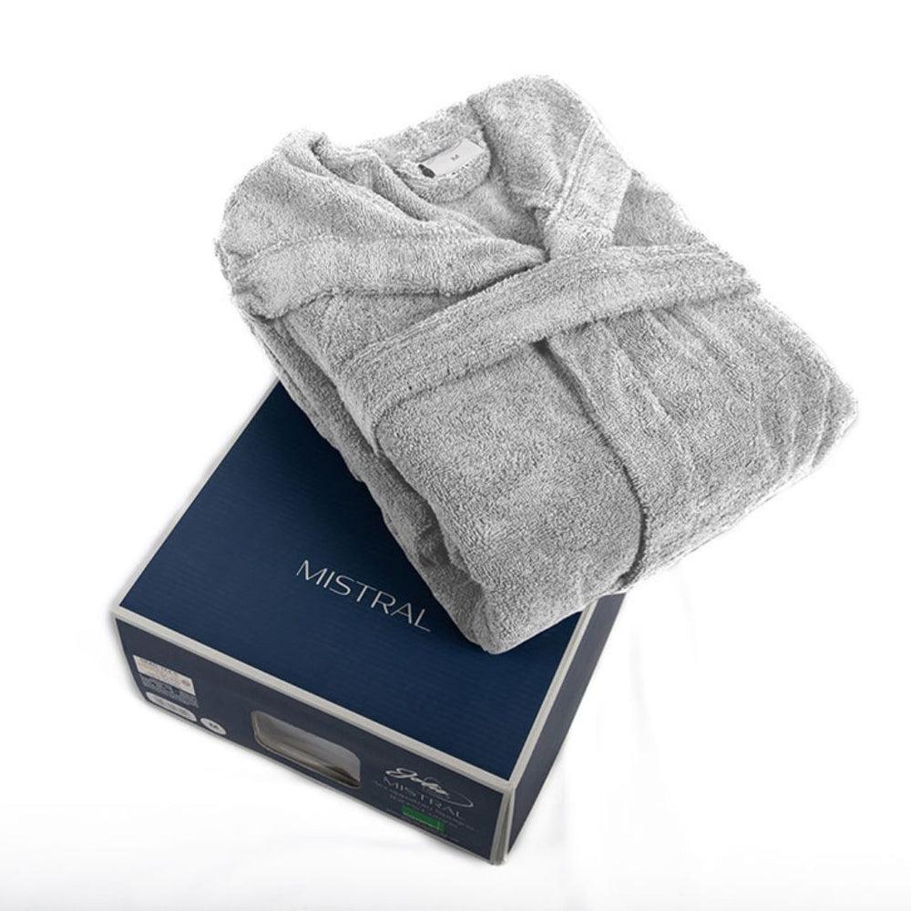 Accappatoio Unisex MISTRAL in SPUGNA Joly PERLA con Iniziale Personalizzata