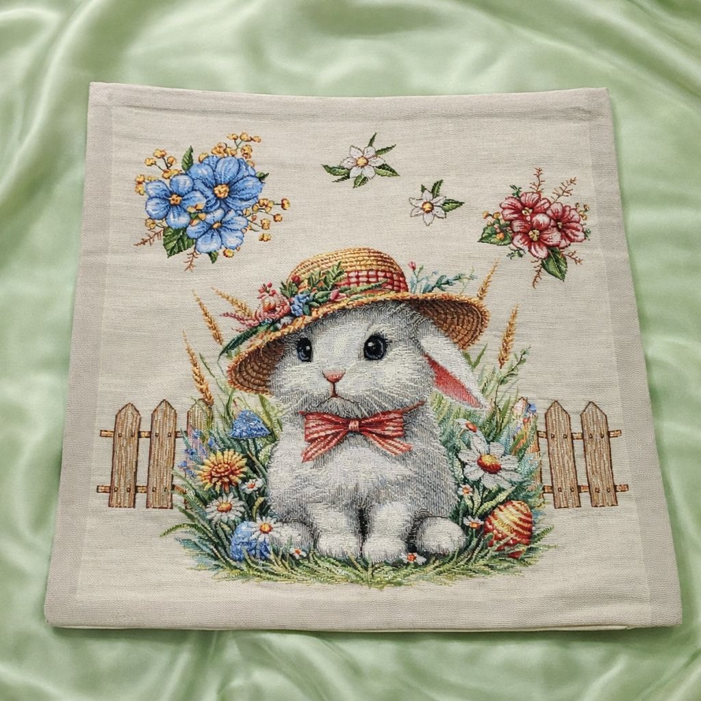 Cuscino arredo Pasqua 40x40 Dolce coniglietto
