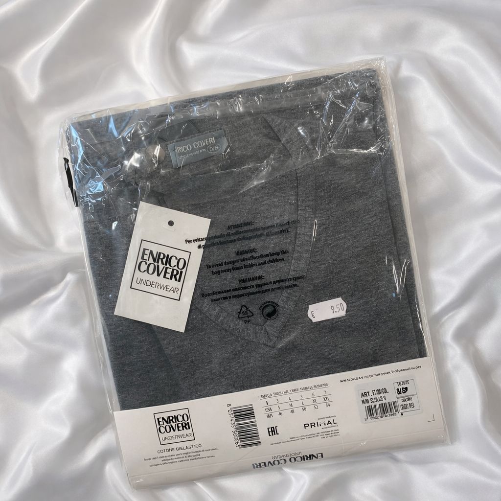 T-shirt mezza manica scollo V ET1001 Enrico Coveri