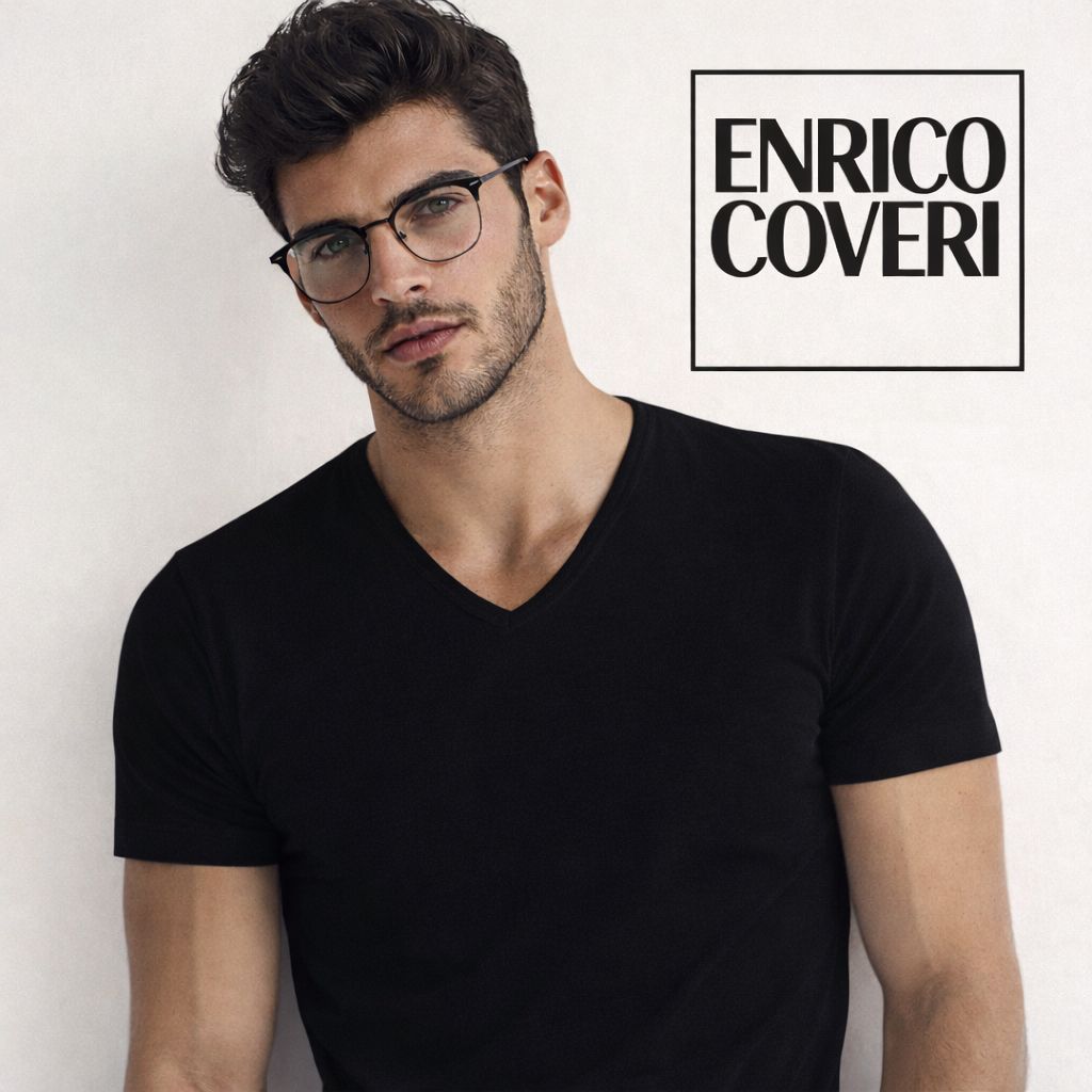 T-shirt mezza manica scollo V ET1001 Enrico Coveri