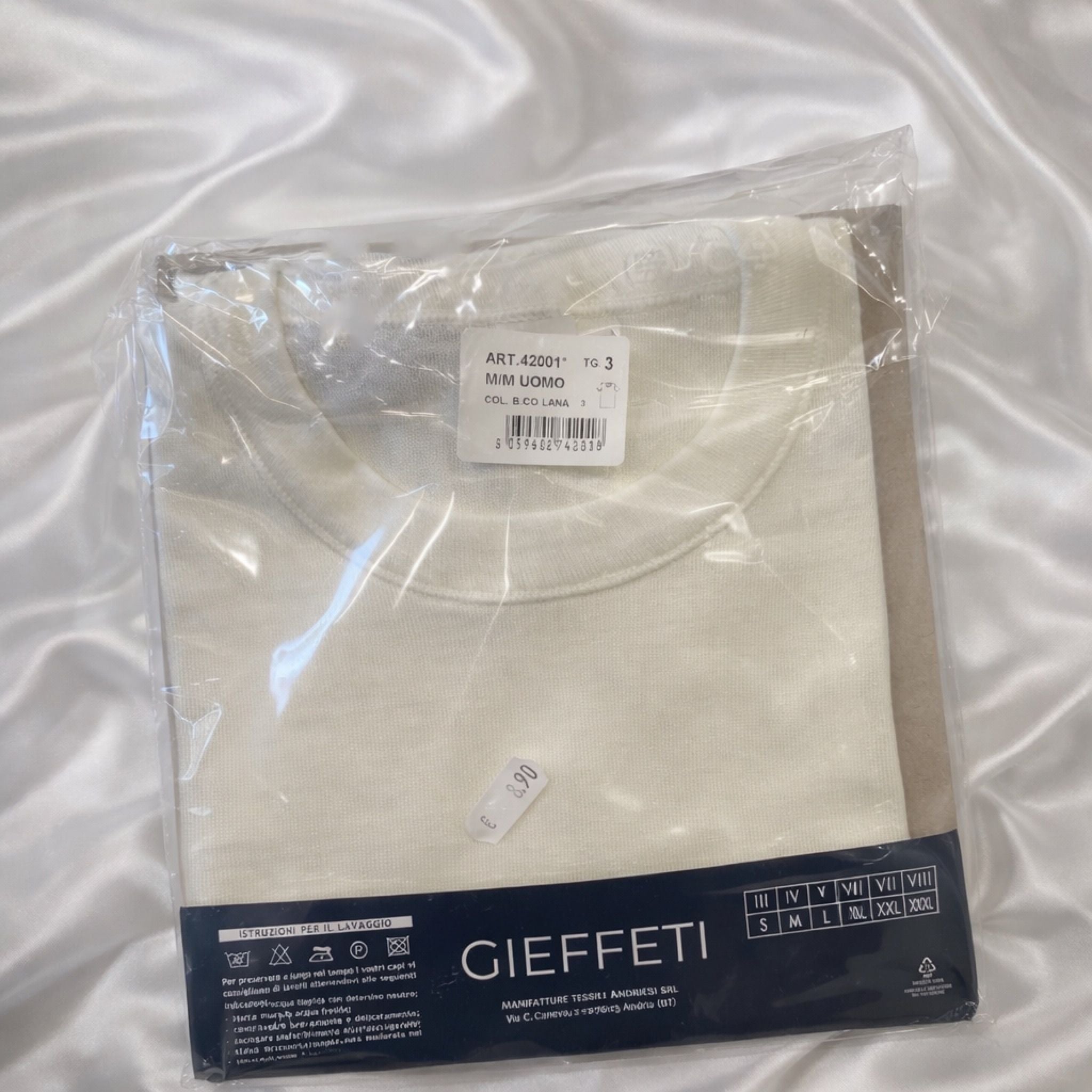 T-shirt mezza manica girocollo Lana/cotone 42001 Cieffeti