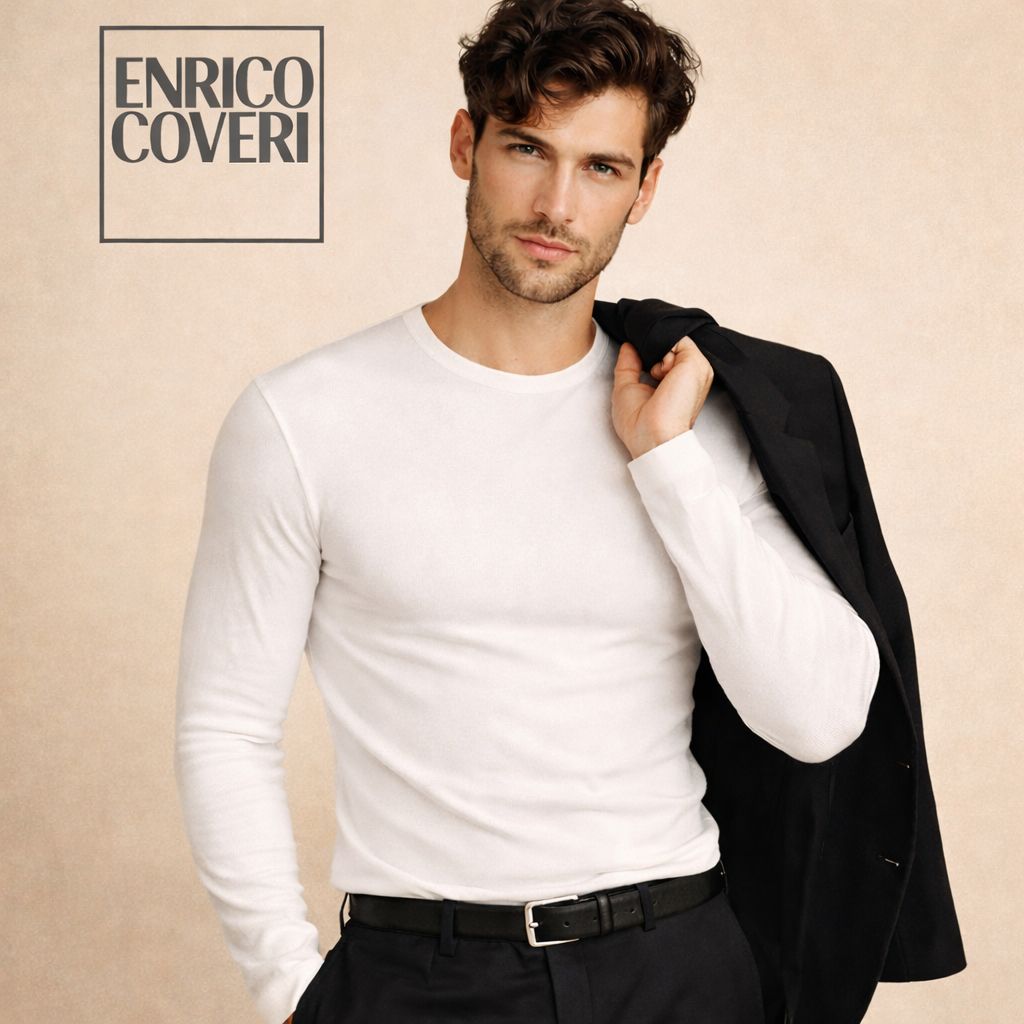 Maglia manica lunga girocollo Caldo cotone ET1204 Enrico Coveri