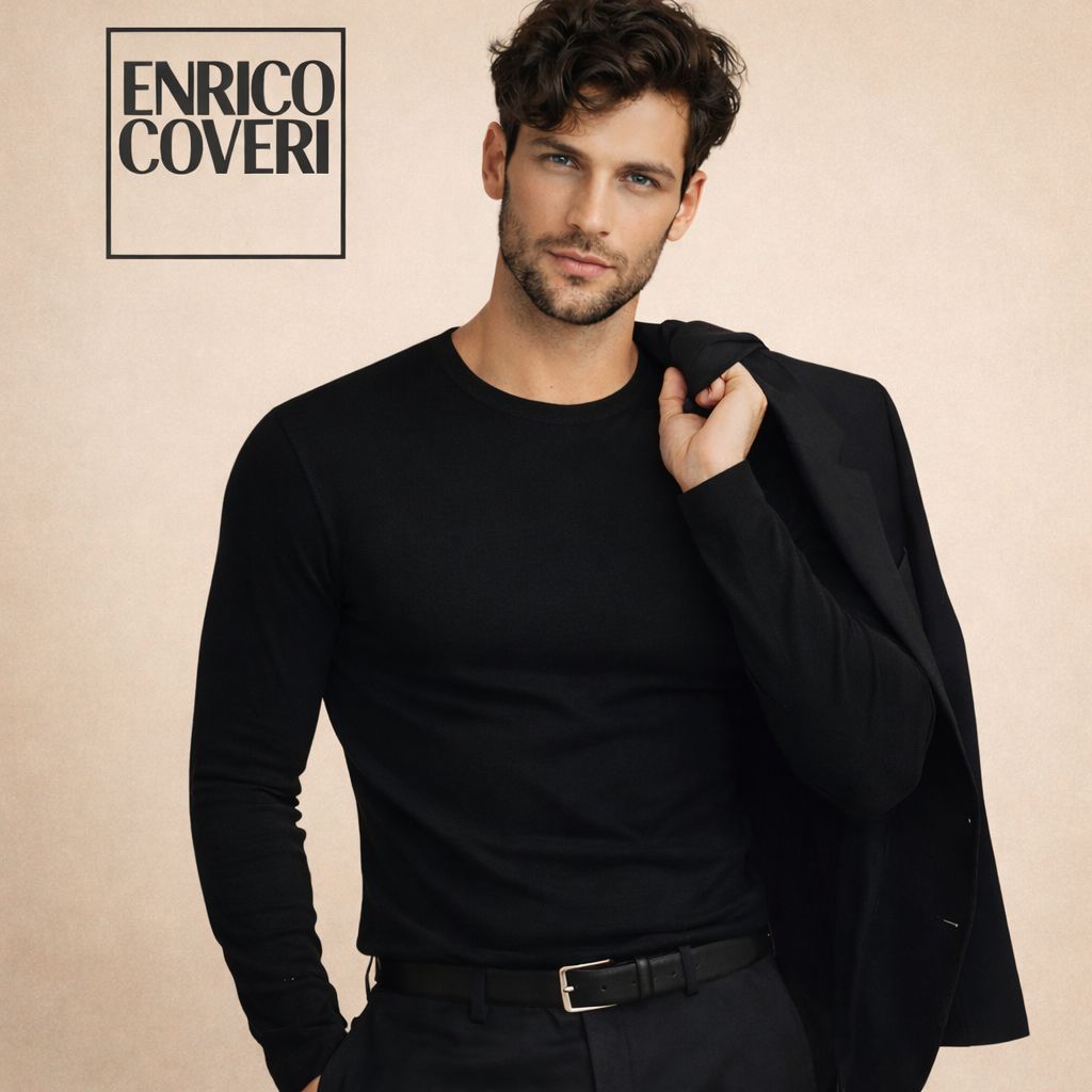 Maglia manica lunga girocollo Caldo cotone ET1204 Enrico Coveri