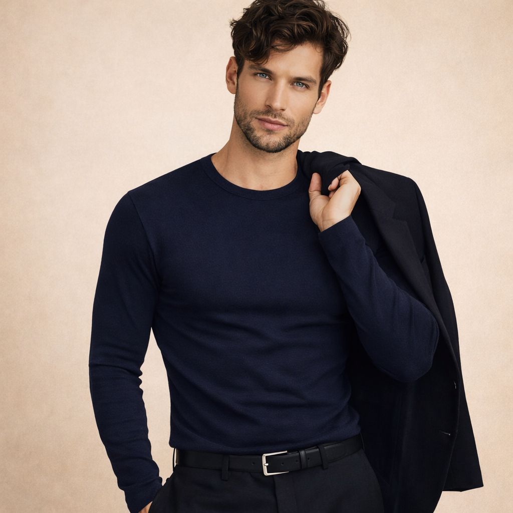 Maglia manica lunga girocollo Caldo cotone ET1204 Enrico Coveri