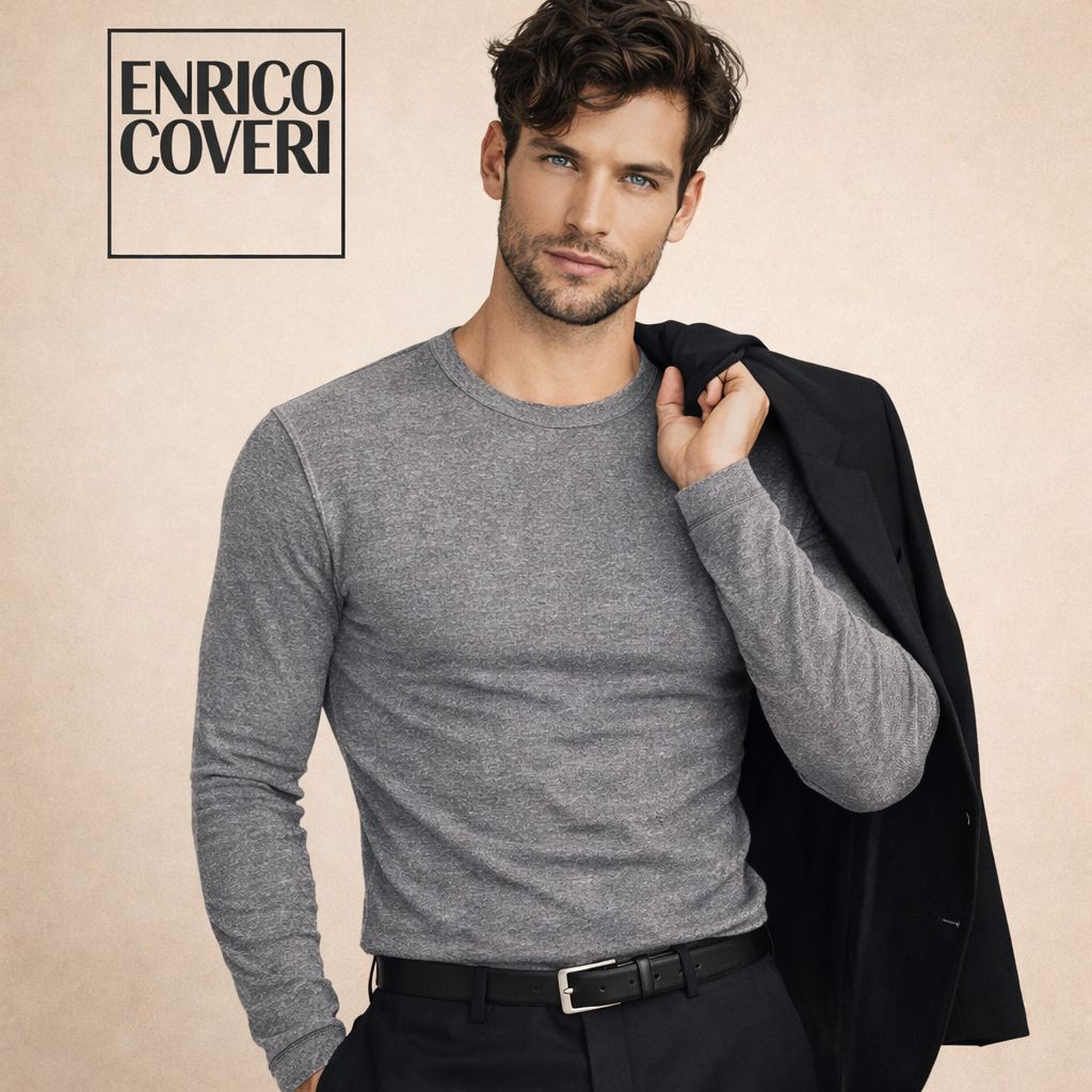 Maglia manica lunga girocollo Caldo cotone ET1204 Enrico Coveri