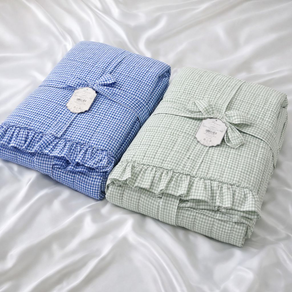 Trapuntina quadretti con gala Blanc Mariclo' 290 grammi