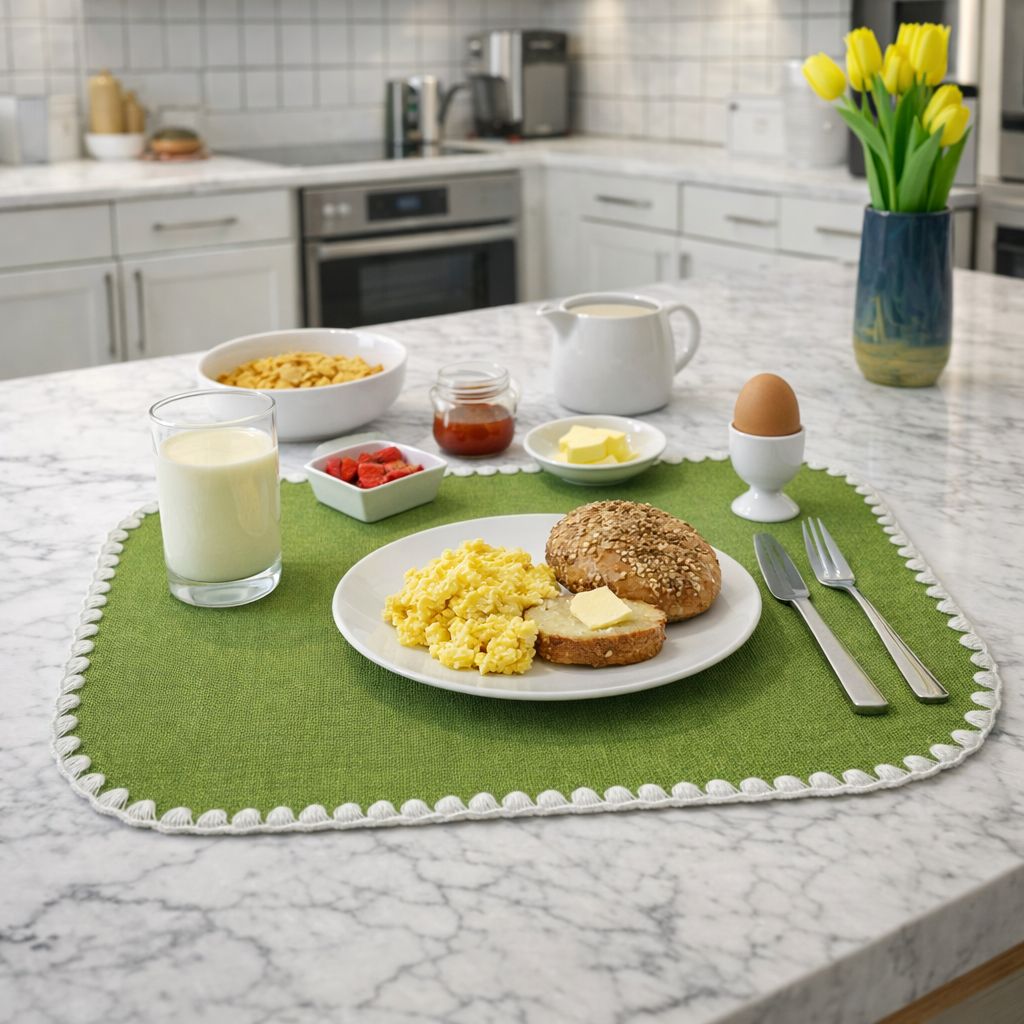 Tovaglietta americana rettangolare in tessuto effetto lino