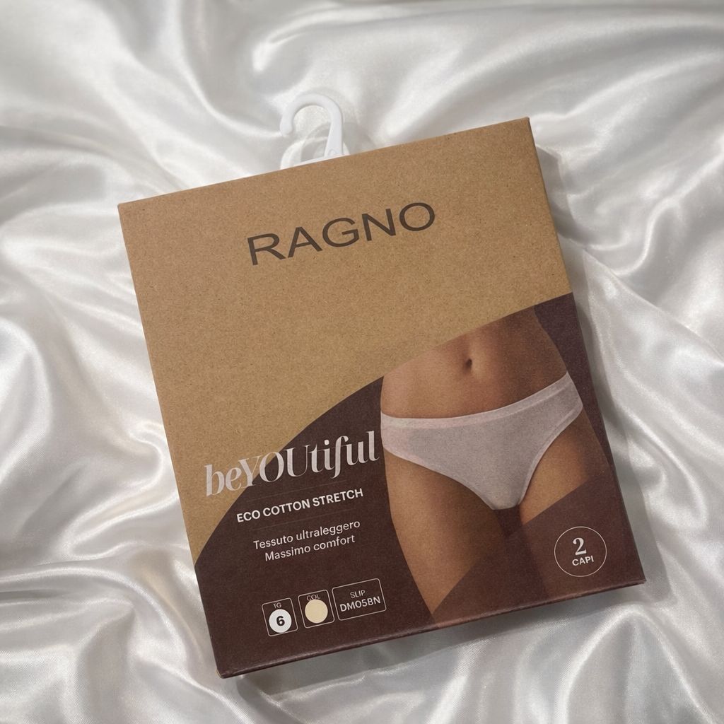 2 Slip Ragno DM05BN Eco cotone naturale