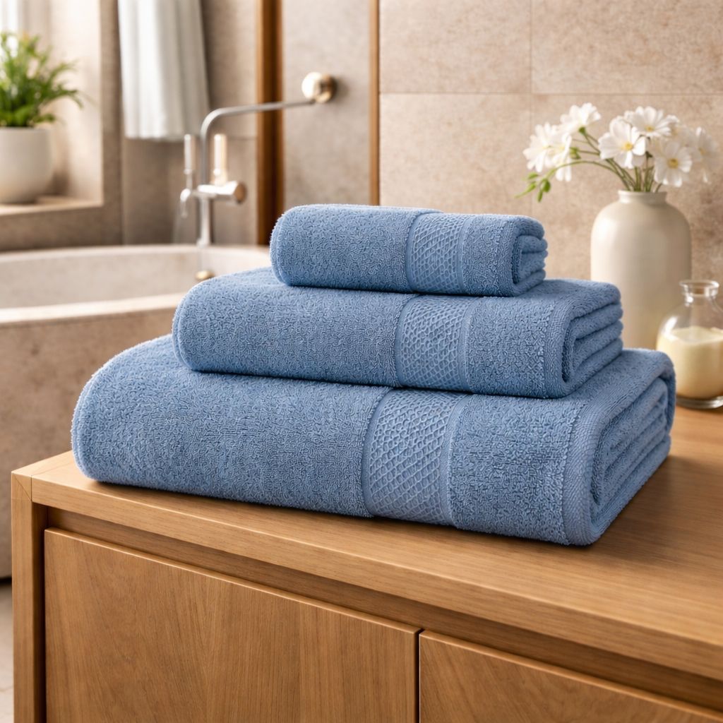 Set 3 Pezzi spugna Telo+ Viso+ Ospite